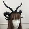 Siyah Şeytan Boynuzları Kadın Başlığı Cosplay Hayvan Kızlar Antilop Başlığı Cadılar Bayramı Saç Bandı Karnaval Giyinme Partisi Kostümü