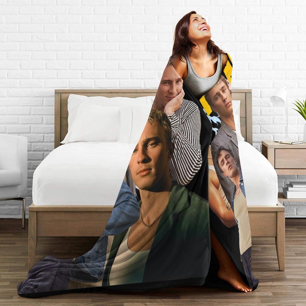 Drew Starkey Actor Blanket Flannel Decoration Multifunction Lightweight Thin Throw Blanket for Home Car Quilt
