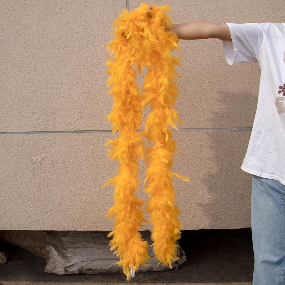 

2М Турецьке пір я марабу Боа 38г-90г Кольорове пір я Сукня Шаль DIY Ремесло Весільний Шарф Декор Шиття Костюм Оздоблення Аксесуари 60 Gram золотистий