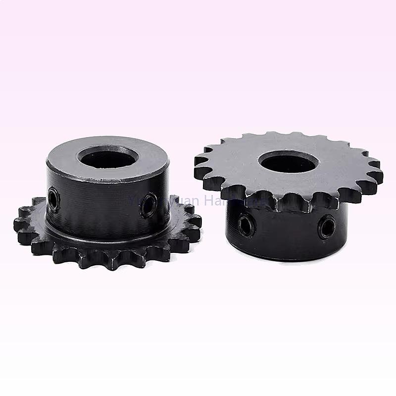 Yiqianyuan 1Piece 04C Industrial Sprocket 45# Steel 11T-20T Teeth Bore 5-18mm Pitch 6.35mm Motor Chain Drive Sprocket
