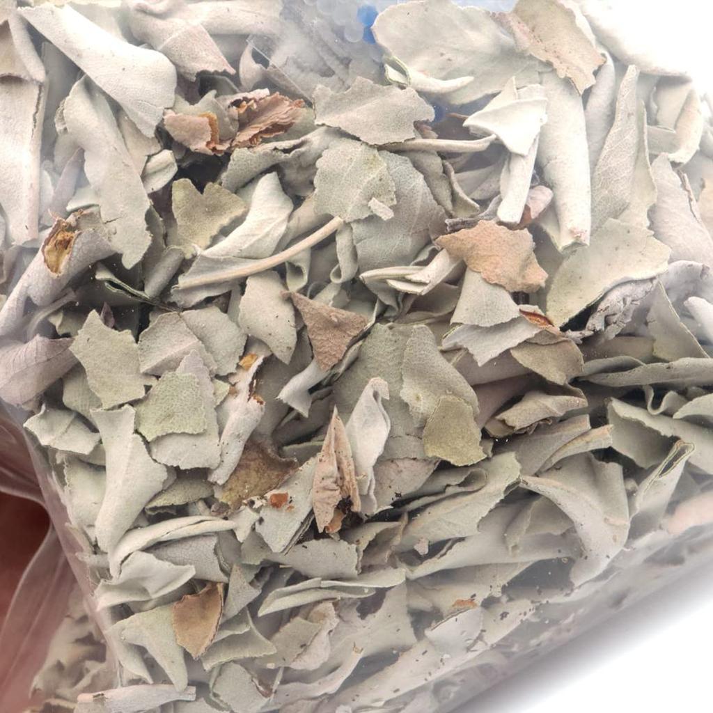 Crushed White Sage, Unsorted, 100g, Pesticide-Free, California White Sage