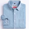 Herren-Western-Denim-Hemd mit Tasche, 100 % Baumwolle, langärmelig, Standard-Passform, bequem, strapazierfähig, weich, lässig, gewaschen, strapazierfähig, Arbeitshemden