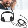 2.5mm Office Headset Dual Ear Telephone Headphone with Noise Cancelling Microphone for Phone Sales H