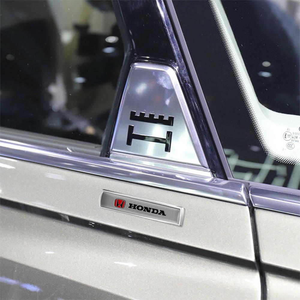 YCGF2 Car Styling 3D Metal Alloy Car Body Fender Side Window Emblem Stickers For Honda Mugen Typer ACCORD Avancier Airwave Civic FK8