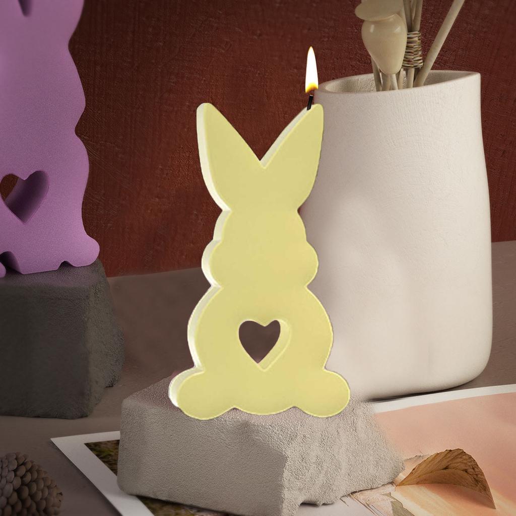 Easter Rabbit Creative Love Rasbbit Silicone Moulds Casting Moulds Diy 3D Gypsum Aromatherapy Home Decoration Crafts Ornaments