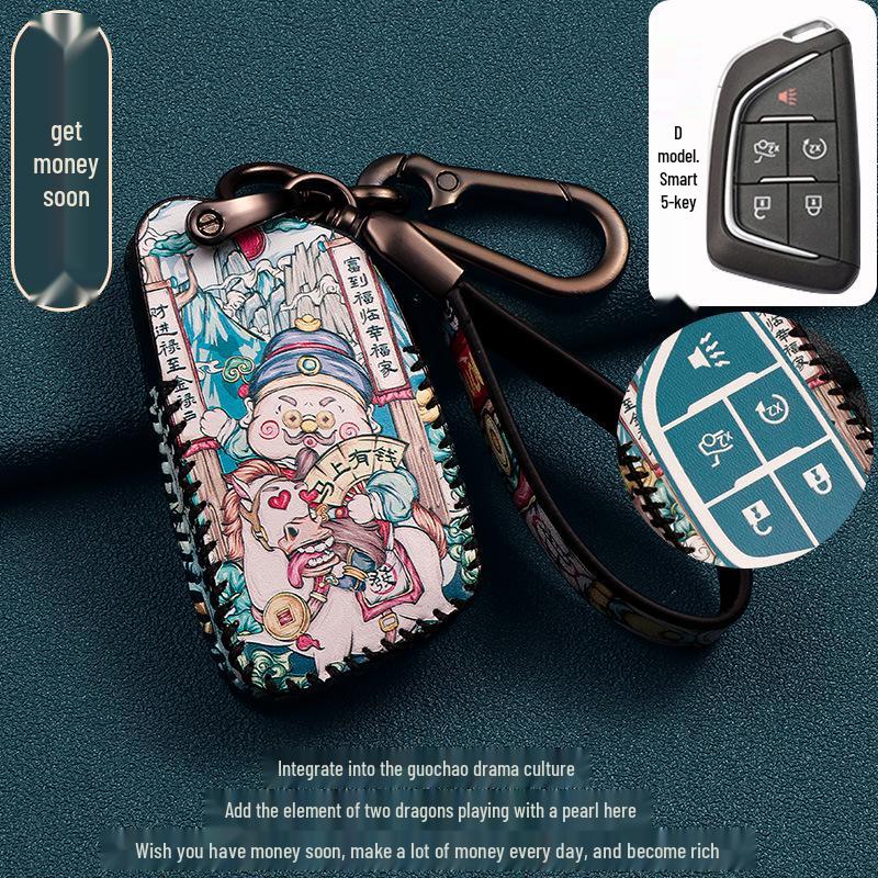 Cadillac Key Case for CT6, XT4, XT5, XT6, XTS, CT4, CT5, ATS-L - Snap-On Shell