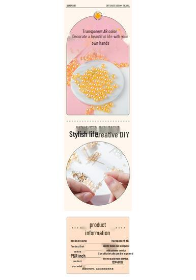 Transparent AB Color Acrylic Rice Beads for DIY Bracelets & Necklaces