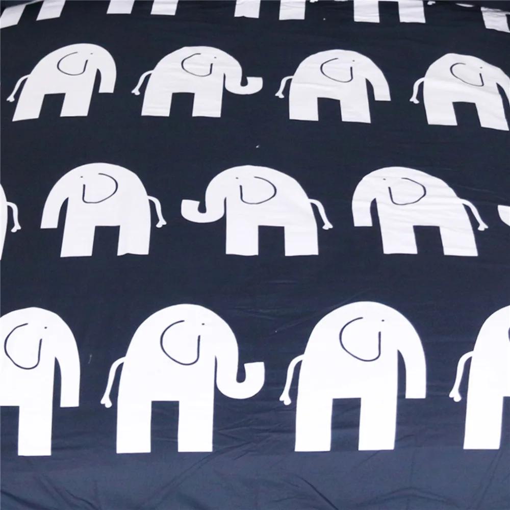3D Duvet Cover Sets Indian Elephant Bedding Set Black White Ropa De Cama King Size Animal Bohemian Bedding 228x228 Bed Linen
