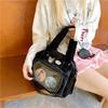 New niche design cute big-eared dog plush shoulder bag cartoon cute transparent bar woman