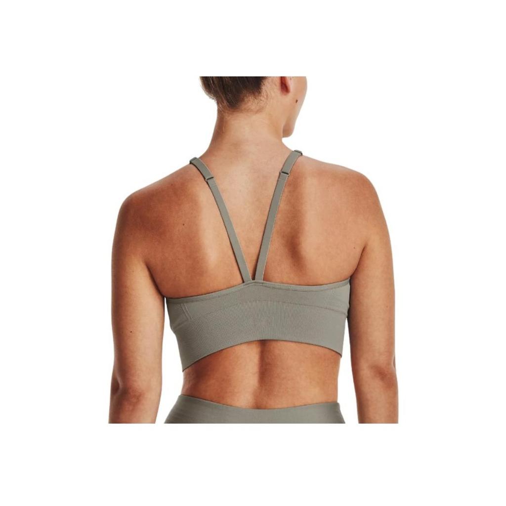 Under Armour Seamless Solid Training Low-Intensity Sports Bra Women underwear Forest-Green 1380428-504