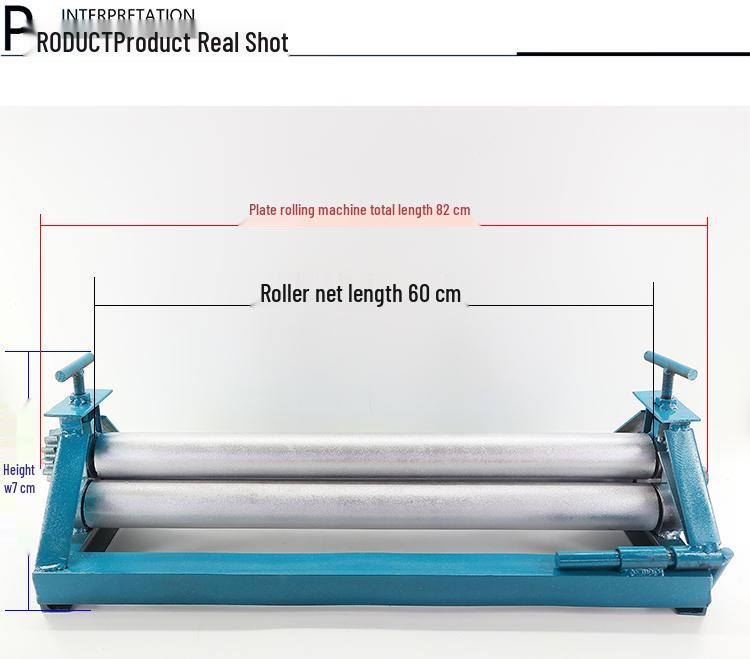 Manual Hand Crank Roll Bender: Compact Cylinder and Plate Bending Machine