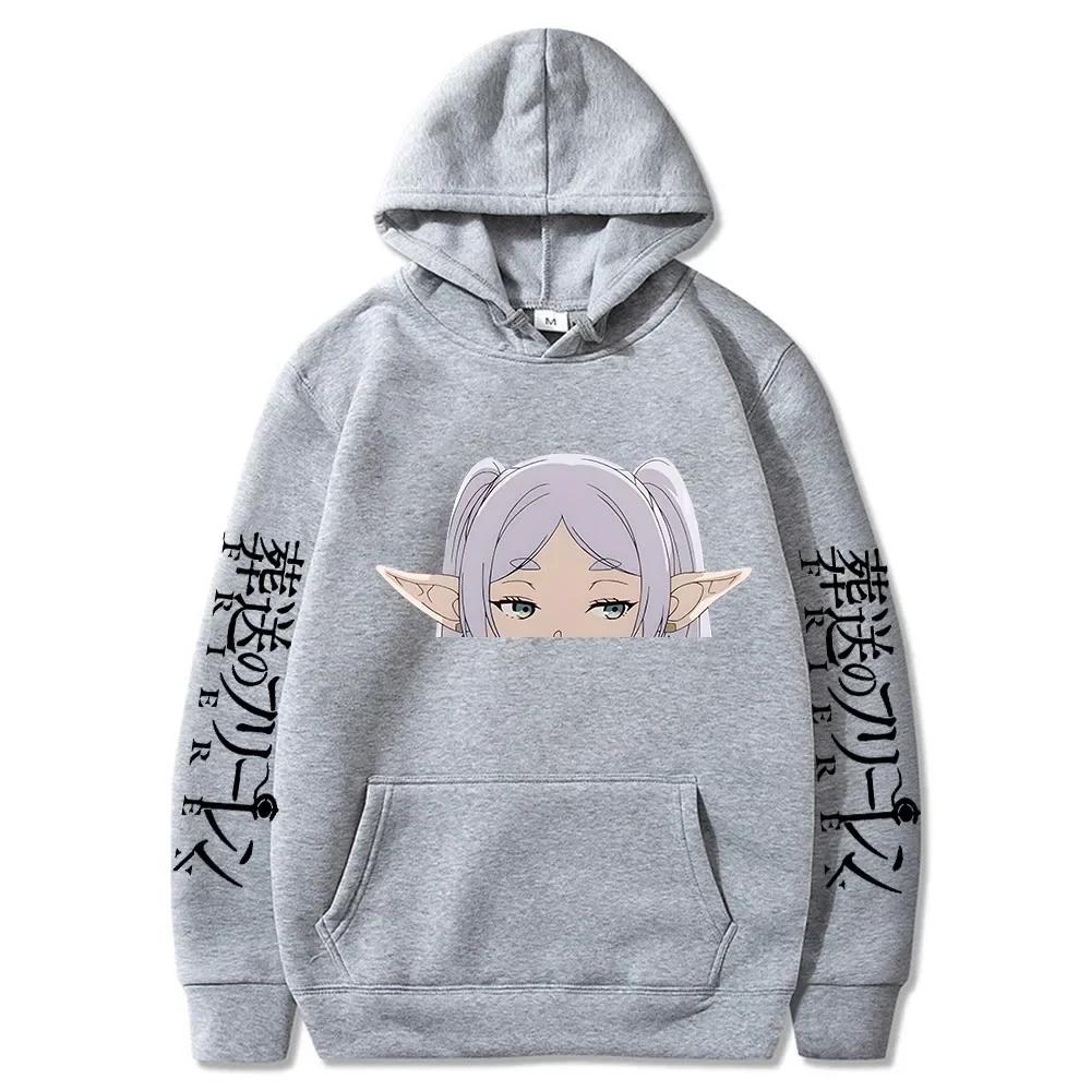 Frieren Beyond Journey's End Hoodie Women Men Unisex Long Sleeve Warm Streetwear Autumn Winter Harajuku Sweatshirts