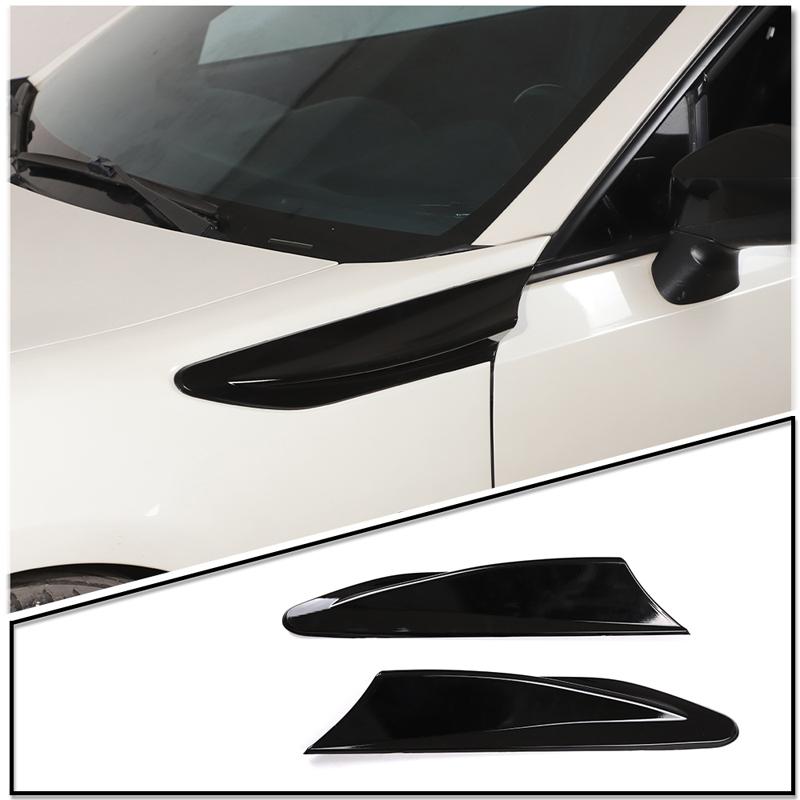

For Subaru BRZ Toyota 86 GT86 12-20 Car Side Air Outlet Fender Fin Vent Trim Cover ABS carbon fiber texture exterior Accessories чёрный