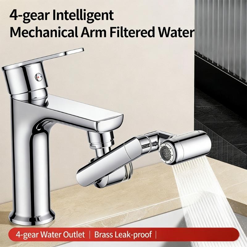 360 Degree Swivels Spouts With Regulable Arm Flexible Goosenecks Faucet Extenders for Sink Faucet Modern Bathroom
