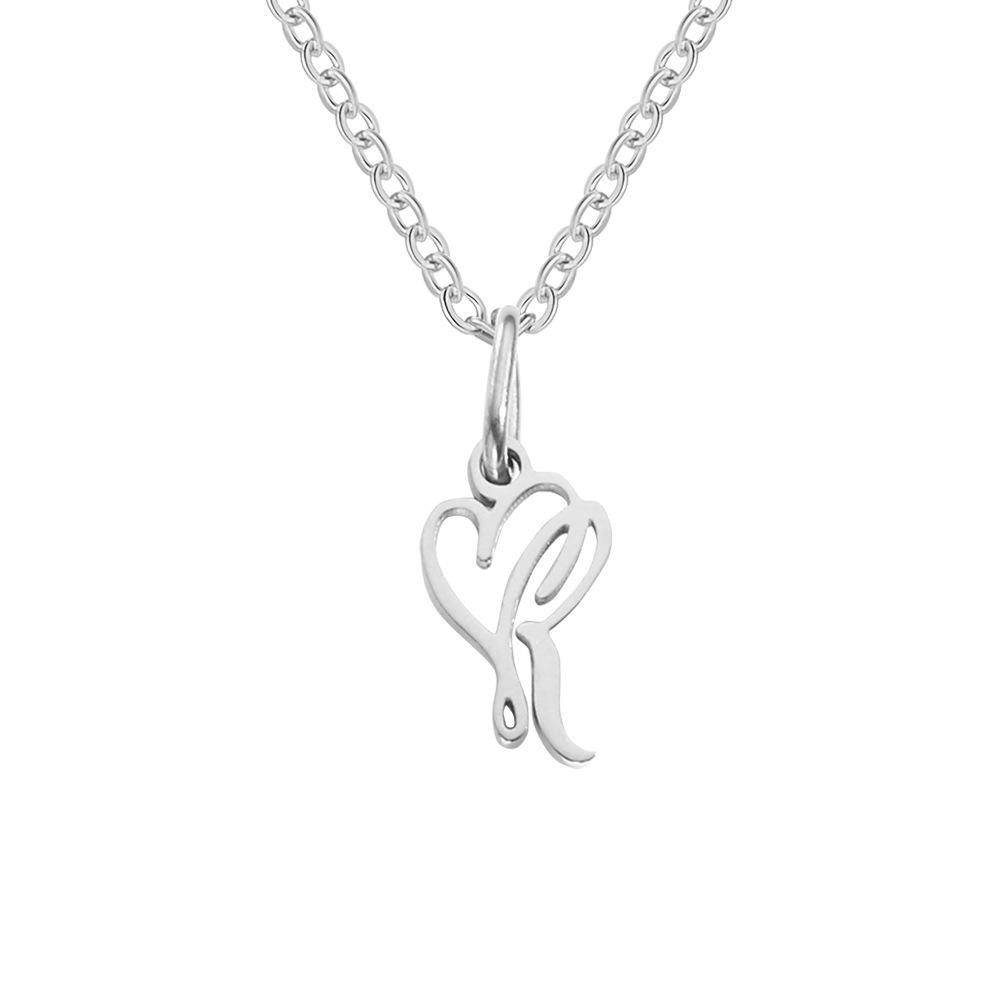 St. Delan Versatile 26-Letter Stainless Steel DIY Necklace Pendant