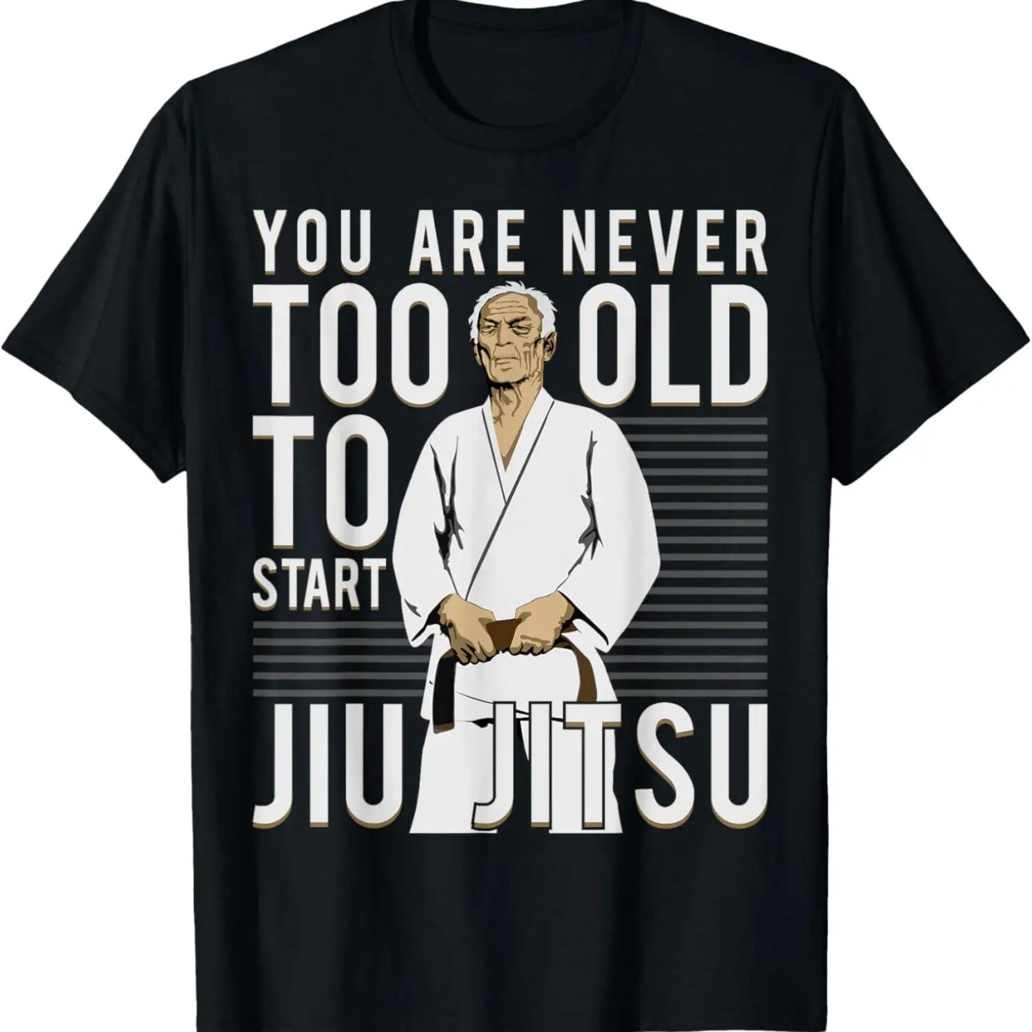 Смешная футболка Jiu Jitsu BJJ MMA с Тираннозавром S чёрный