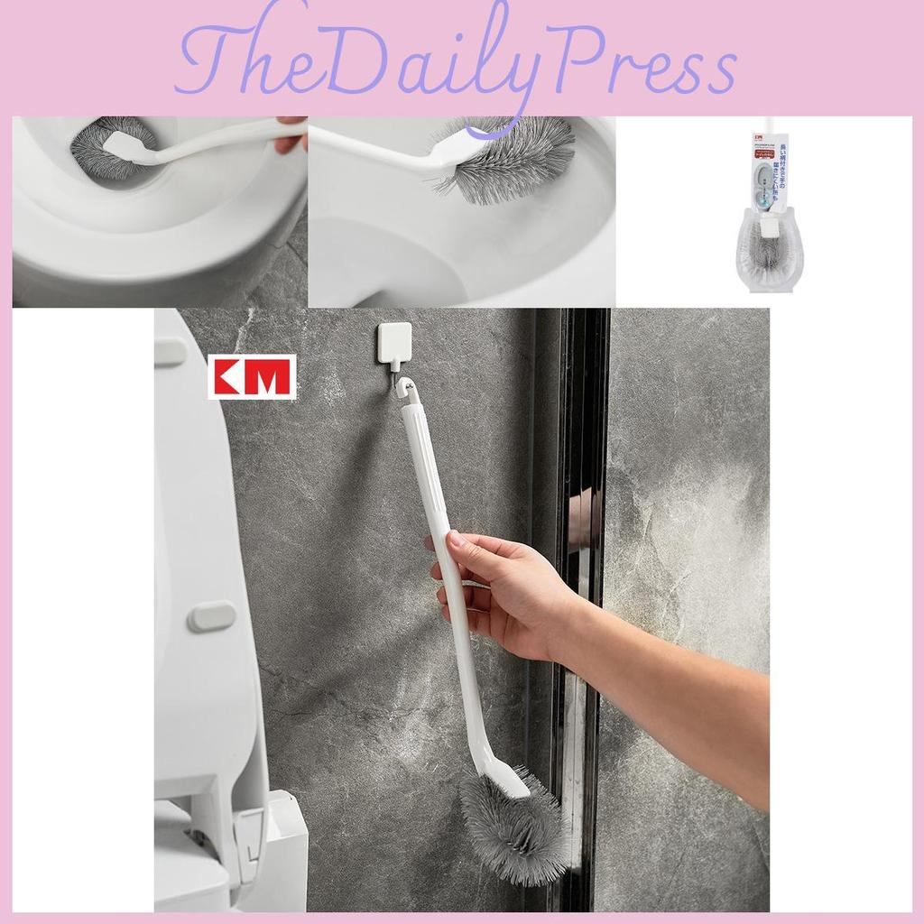 Toilet Brush With Long Handle For Bathroom Cleaning Plastic Wall Mounted Scrubber