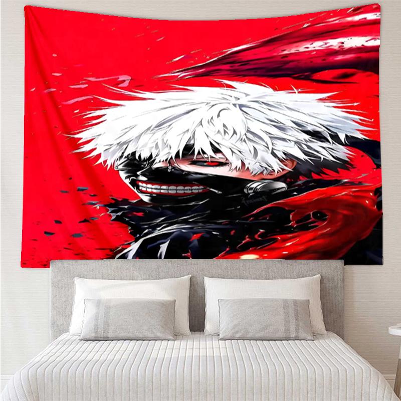 Tokyo Ghoul Kaneki's Struggle Tapestry Room Decoration Wall Hanging for Living Room Bedroom, dormitory, Birthday and Christmas gifts