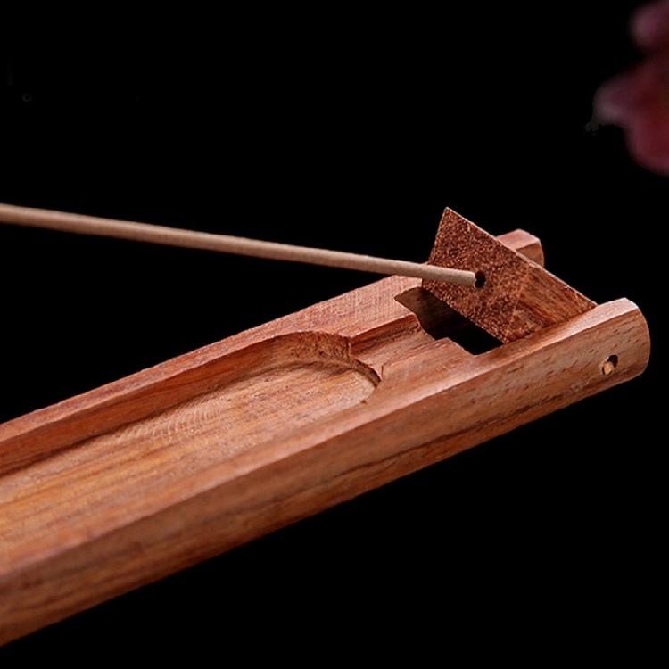 2pcs Wood Incenses Holder With Adjustment Angles Aromatherapies Incenses Holder Great for Office or Home Decoration