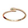 Gold-Plated Zircon Snake Bangle: Elegant, High-End Fashion Jewelry for Women