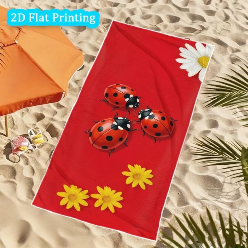 Retro multicolor floral full pattern lightweight quick dry beach towel great for seaside vacation swimming trips