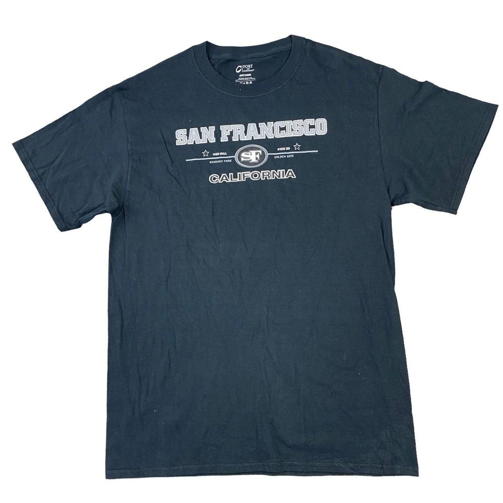 California T-shirt Spell Out Graphic Print USA Black Mens