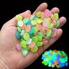 100pcs Glowing Garden Stones Resin Luminous Rocks for Pathways, Courtyards Flower Pots Nighttime Ambiance Glowing Garden Decor