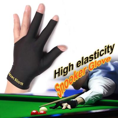 1Pc Spandex Snooker Billiard Cue Gloves Pool Left Hand Open Three Finger Glove