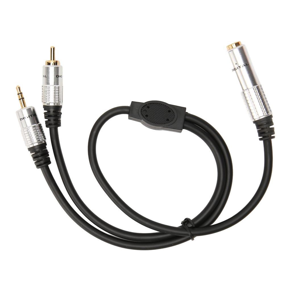 6.35mm To 3.5mm RCA Cable Female To Male Gold Plated Plug Socket Sound Splitter Cord 1.6ft