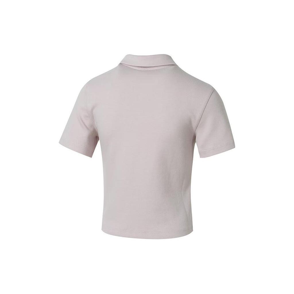 Nike Solid Color Sports Fitness Running Training Short Sleeve Polo Shirt Women Tops Pink DV7885-019