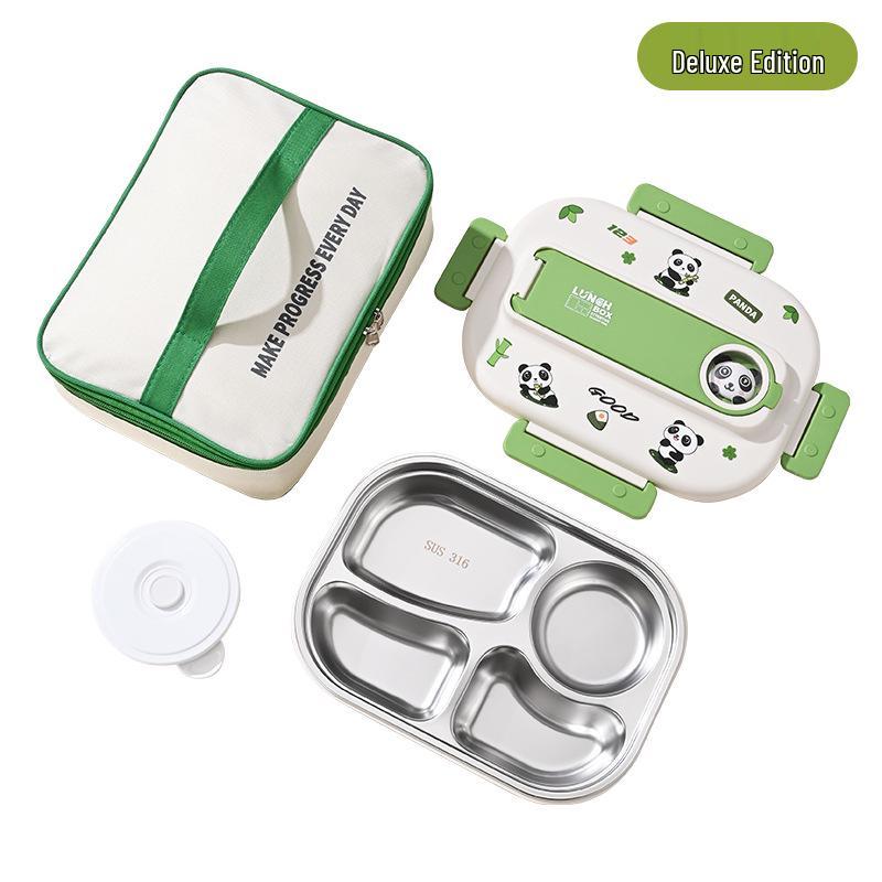 316 Stainless Steel Cartoon Lunch Box for Kids - Microwave-safe Bento for School, Dorm, or To-Go Meals