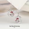 S925 Silver Autumn & Winter Moon and Star Earrings - Perfect Christmas Gift