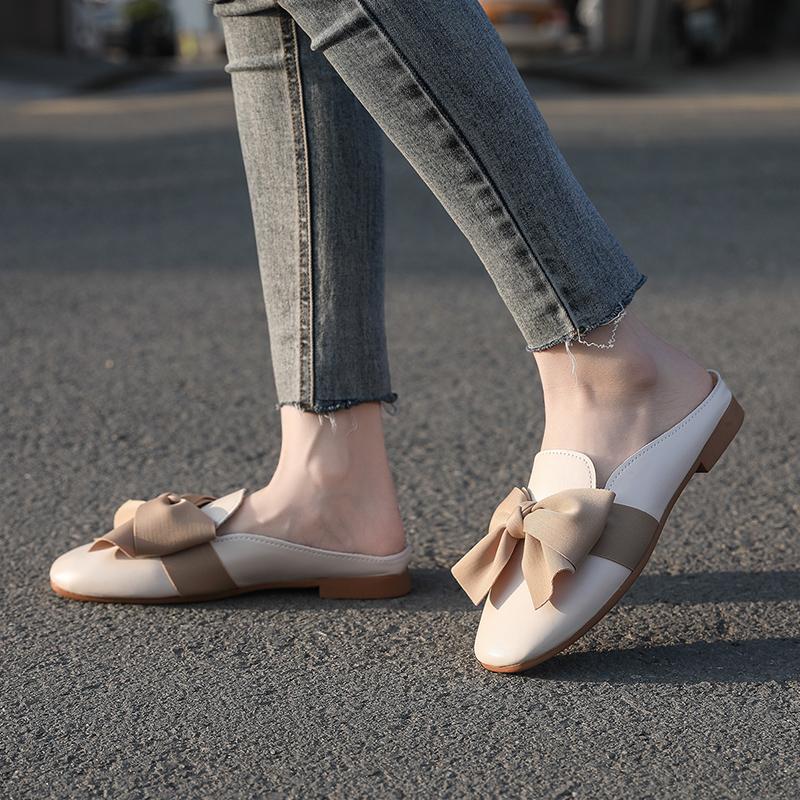 Mašle Dámské boty Plus Size Dámské pantofle Sexy Nazouvací ploché boty Ležérní Muller Street Volnočasové pantofle Ležérní obuv Venkovní