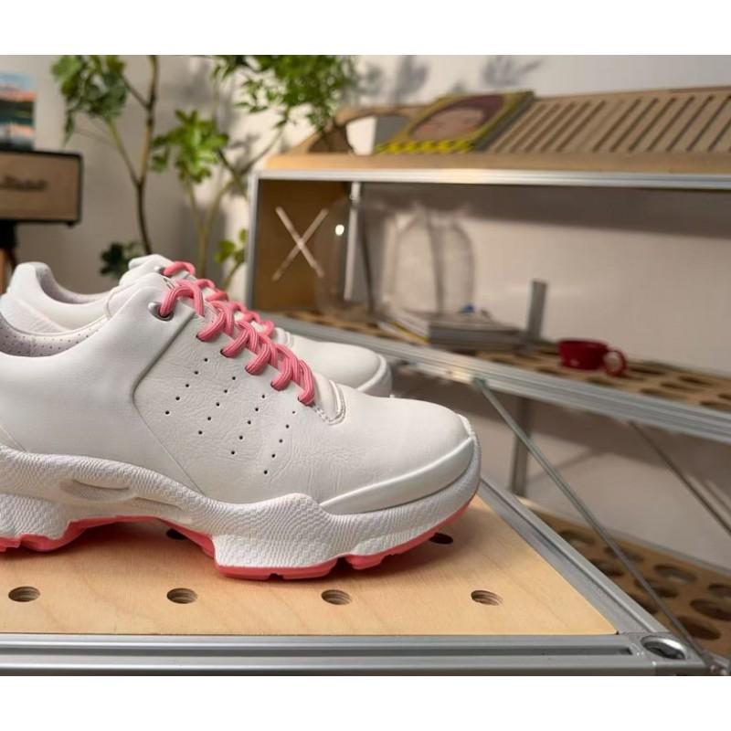 Womens Lightweight Comfortable Walking Sneakers With Cushioned Sole Breathable Leather Upper Flat Heel Daily Wear Light