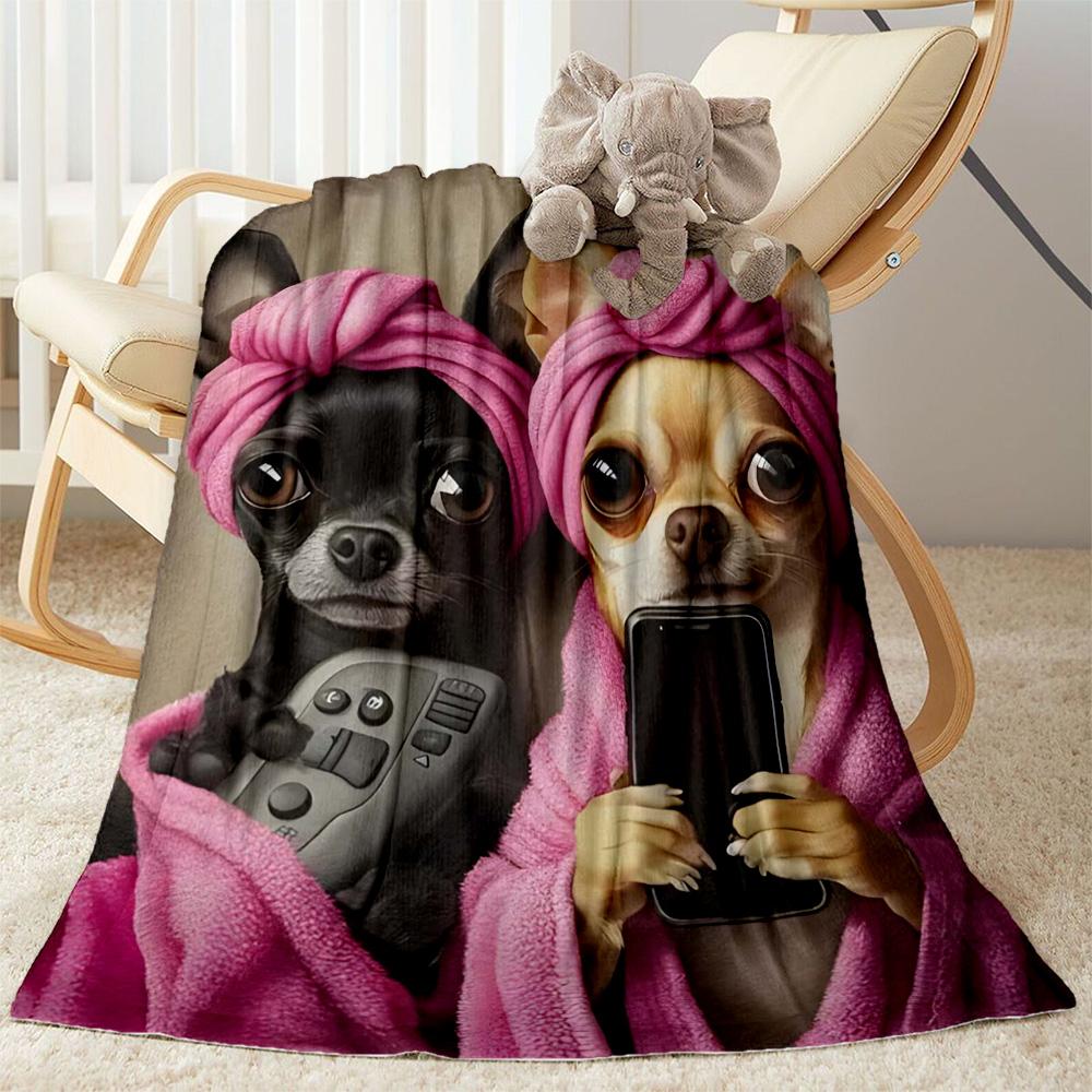 Rottweiler Moonlit Journey Flannel Blanket,Lightweight,Office Blanket,Sofa Blanket,Comfortable Blanket
