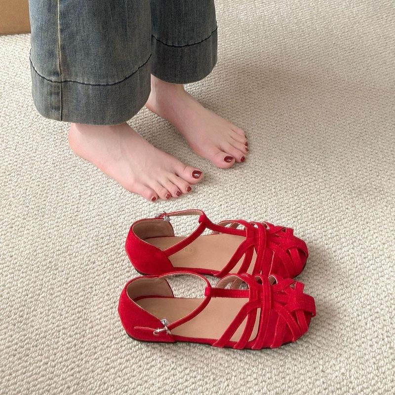 Mode Lässige Sommer Schuhe Grüne Ballerinas Gladiatorsandalen Damen 2025 Wildleder Damen Sandale Marken Designer Bequeme Flip Flops