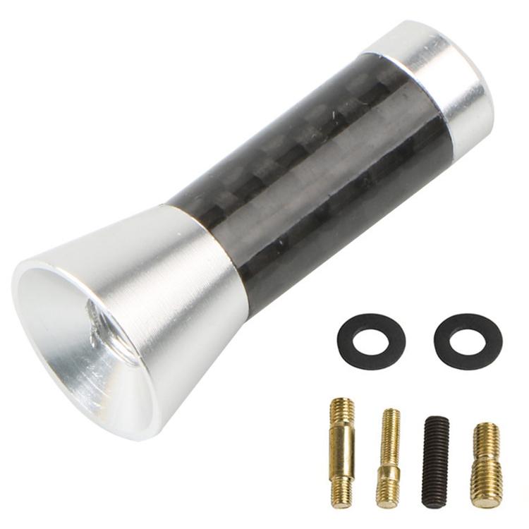 3.5cm/8cm/12cm Universal Car Short Radio Antenna Carbon Fiber Black Car Roof Antenna Radio Aerial FM/AM Metal Receiving Antennas