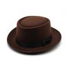 Mens British Style Bowler Hat Wool Felt Classic Vintage Retro Gentleman Costume Accessories Black Gray Burgundy