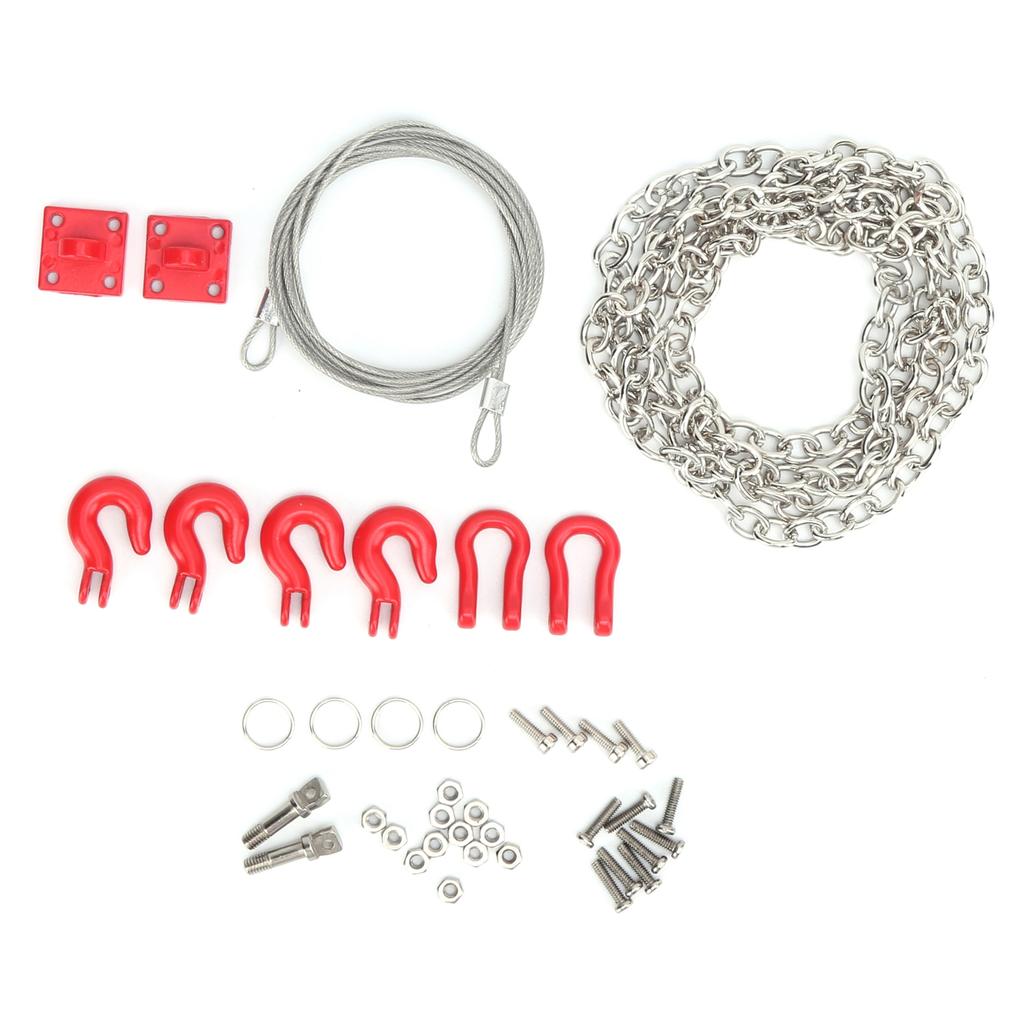 Metal Trailer Hook Tow Chain Shackle Bracket for 1 10 RC Crawler RC Model Cars Parts