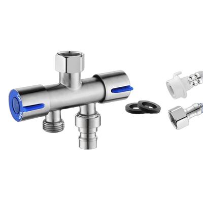 Moderne Badezimmer-Einrichtung Dreiwege-Armatur Eckventil Doppelsteuerungs-Armatur für Waschmaschine Bewässerung 120MM G1 2