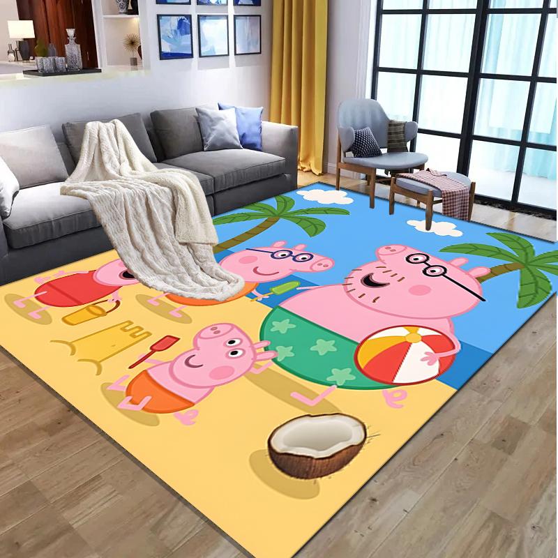 Cartoon animation Pattern Rug, Indoor/Outdoor Mat, for Picnic, Gameroom, Bedroom, Office, Living Room, Home Decor Carpet, Birthday Gift