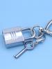 Retro Square Padlock Pendant for Handbag and Luggage Decoration