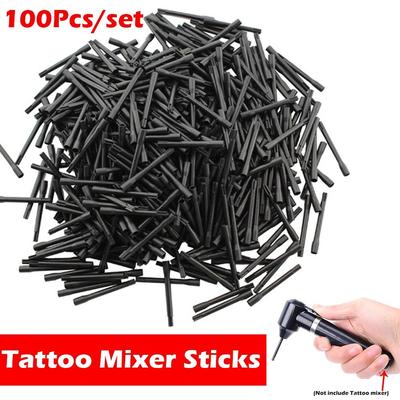 Body Art Plastic Microblading Disposable Pigment Sticks Mixing Sticks Ink Mixer Agitator Tattoo Mixer Sticks Tattoo Stirrer