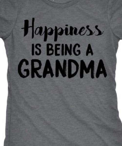 

Happiness is being a Grandma T shirt Tee Grand Mother Happy Unisex Shirt M