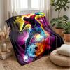 Soccer Passion In Flames Theme Blanket Lightweight Warm Flannel Blanket Decorative Throw Blanket for Home Decoration