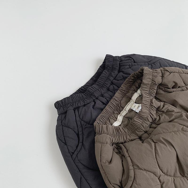 Unisex Baby Kids Korean Style Warm Solid Casual Outdoor Pants