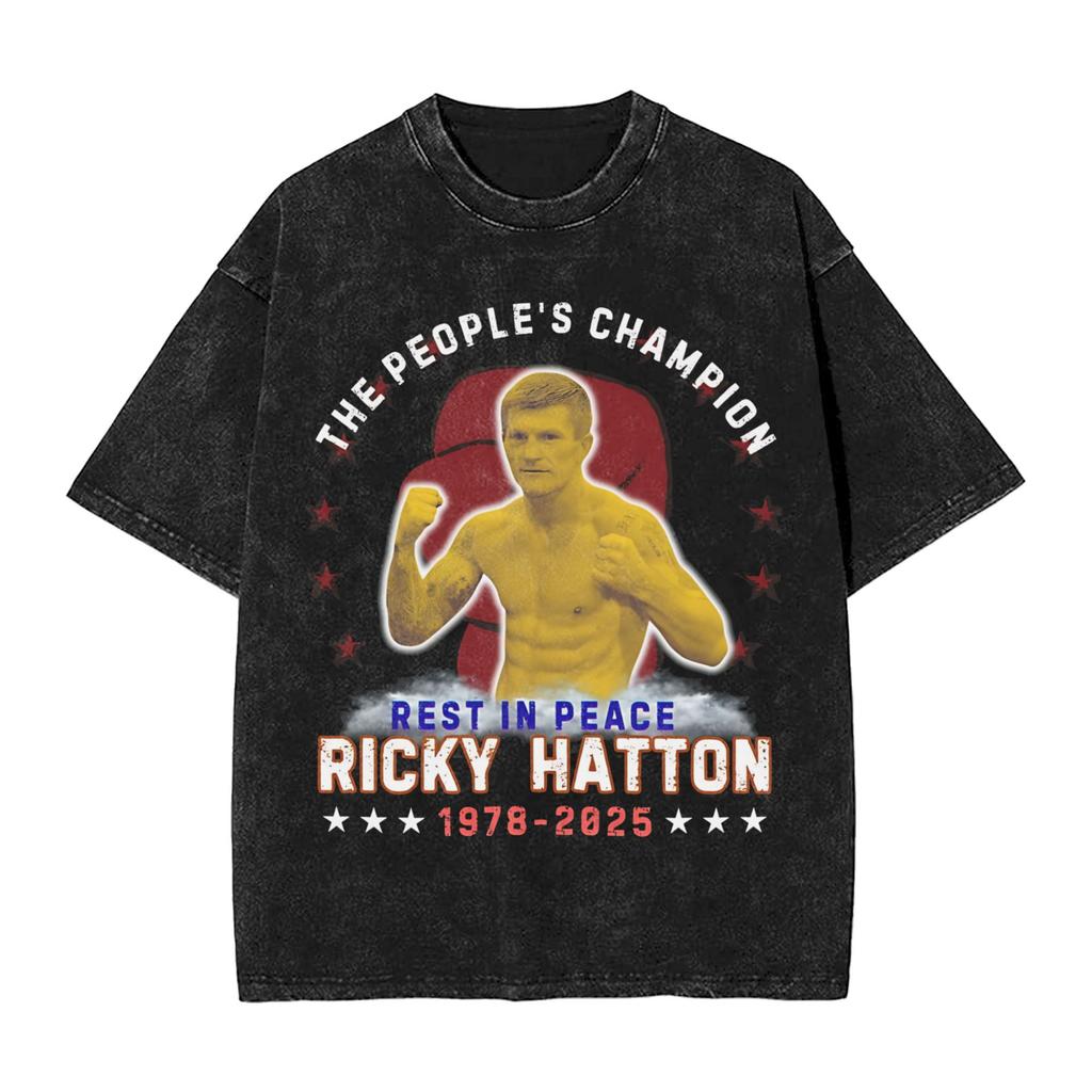 Rest In Peace Ricky Hatton Boxer T Shirt Vintage Style For Men Women Cotton T-Shirts Tee Tops