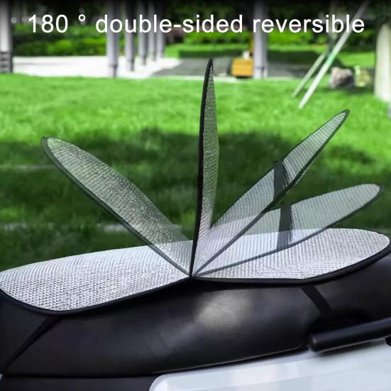Universal Motorcycle Seat Cushion Sun Protection Aluminum Foil Sunshield Waterproof Heatproof Summer
