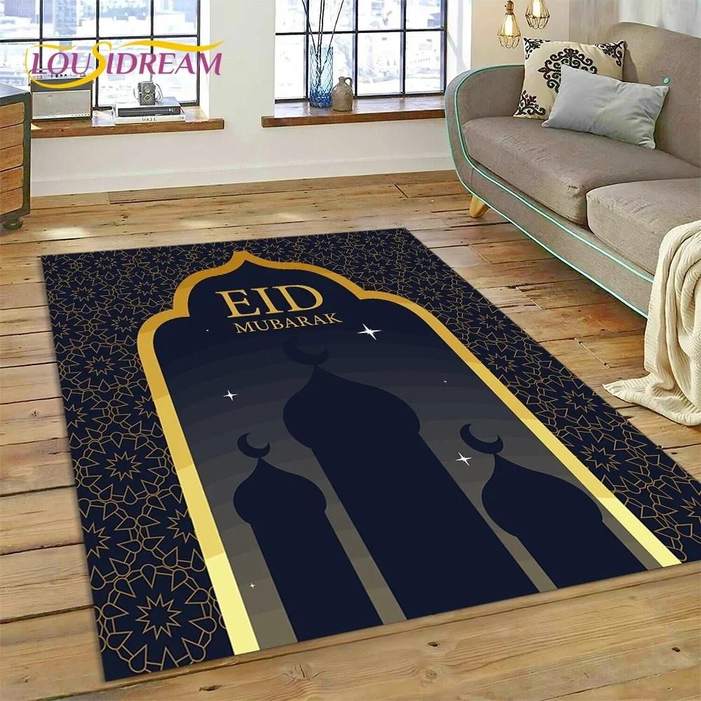 Muslim Islam Prayer Kneeling Poly Mats Mandala Carpet Rug for Bedroom Living Room Home Sofa Decoration,Large Decor Floor Mat