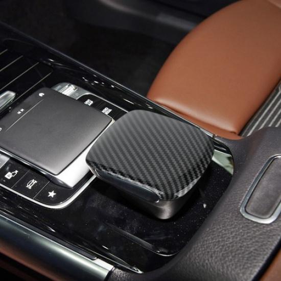 Gear Shift Knob Head Cover Trim Carbon Fiber ABS For - Mercedes-Benz GLB